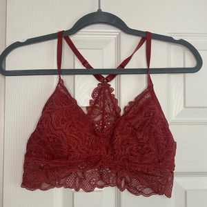 Rust Color Lace Bralette